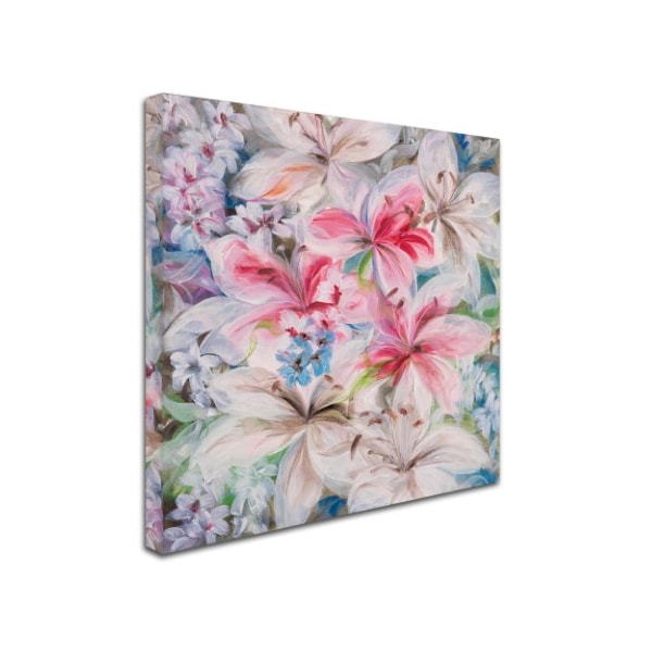 Li Bo 'Lily Patch' Canvas Art,24x24